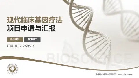 洛阳市中医院涧西院区项目申请与汇报PPT模板