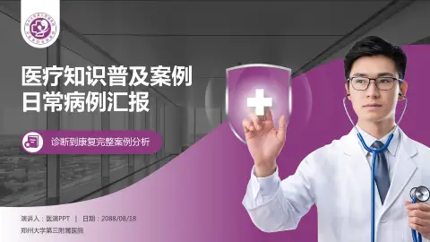 郑州大学第三附属医院医疗知识普及PPT模板