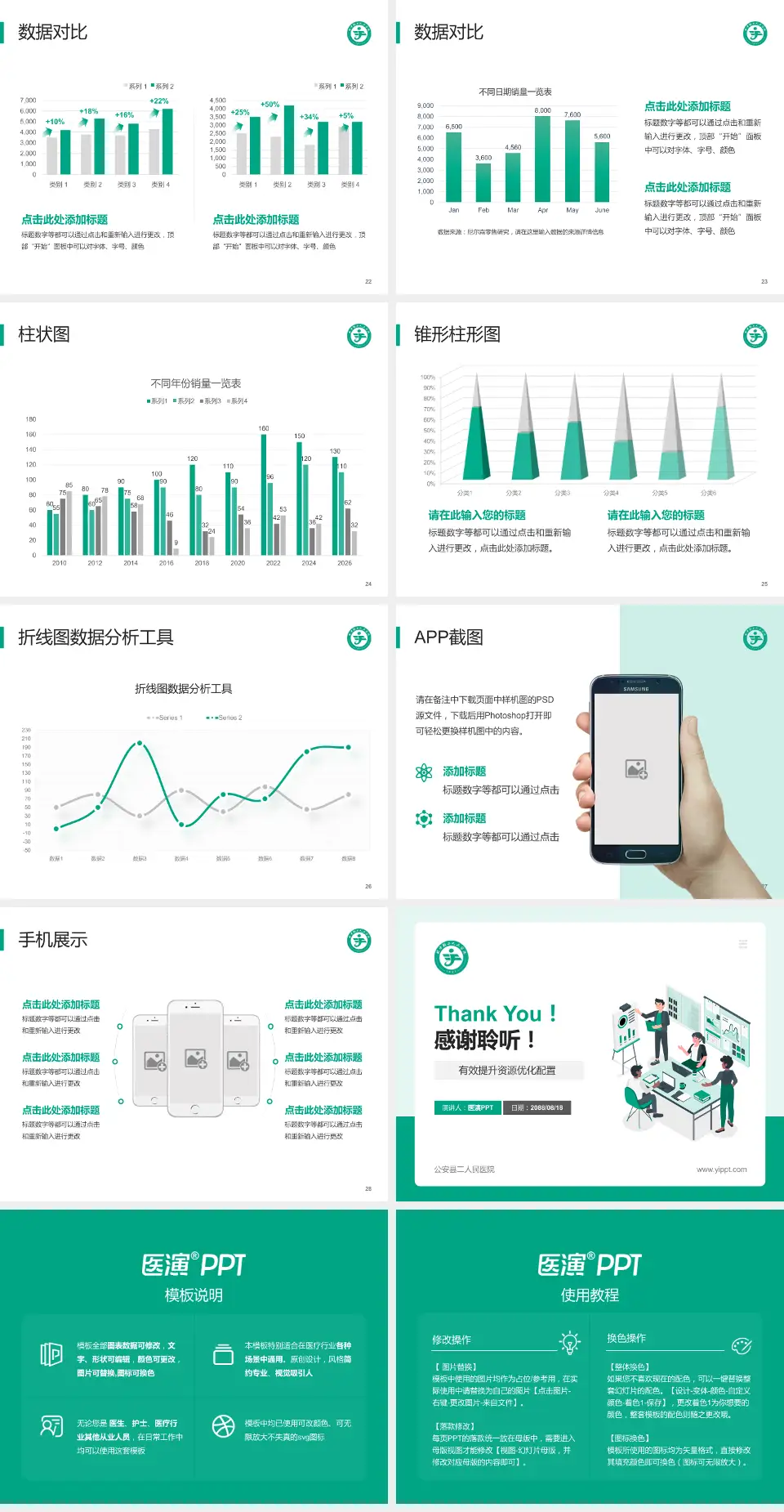 公安县二人民医院财务与预算报告PPT模板4:3格式幻灯片预览图4