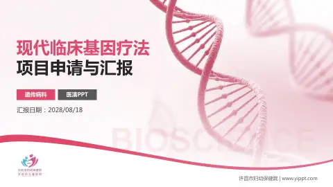 许昌市妇幼保健院项目申请与汇报PPT模板