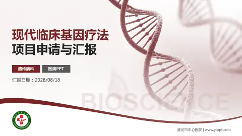 漯河市中心医院项目申请与汇报PPT模板