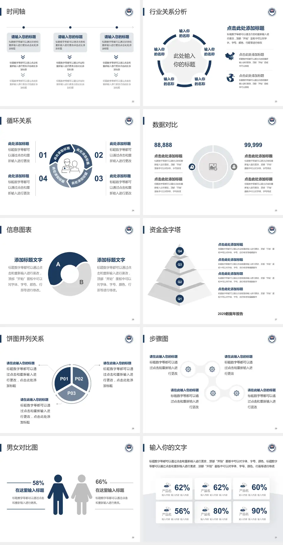 河南科技大学附第一属医院景华院区医院管理报告PPT模板4:3格式幻灯片预览图4