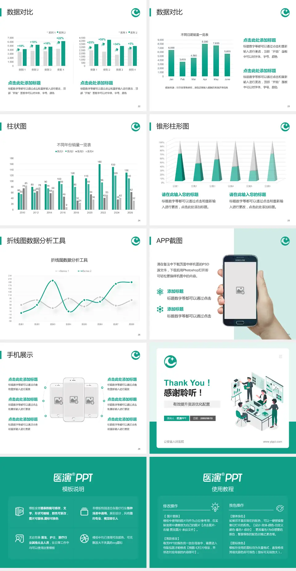 公安县人民医院财务与预算报告PPT模板4:3格式幻灯片预览图4