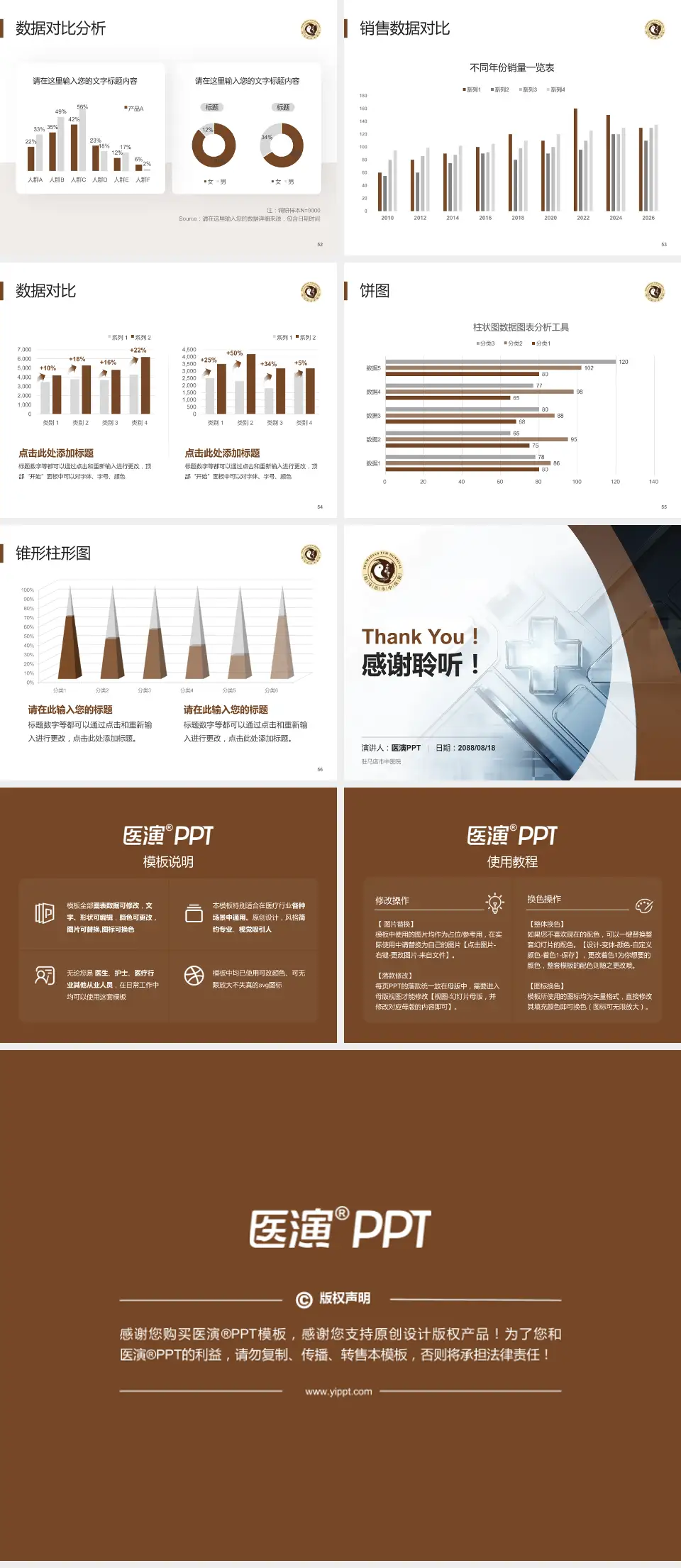 驻马店市中医院医疗行业比赛专用PPT模板4:3格式幻灯片预览图7