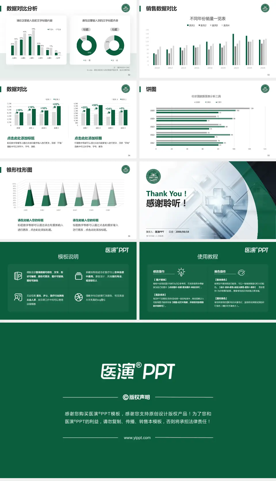 焦作市第二人民医院医疗行业比赛专用PPT模板16:9格式幻灯片预览图7