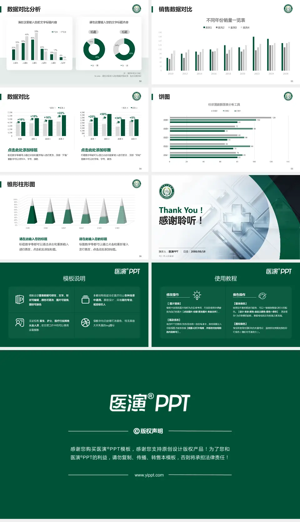 利川市人民医院医疗行业比赛专用PPT模板16:9格式幻灯片预览图7