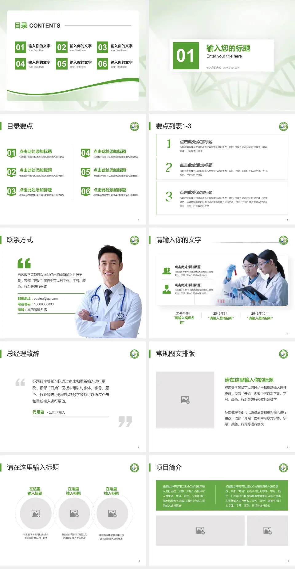 滑县人民医院项目申请与汇报PPT模板4:3格式幻灯片预览图2