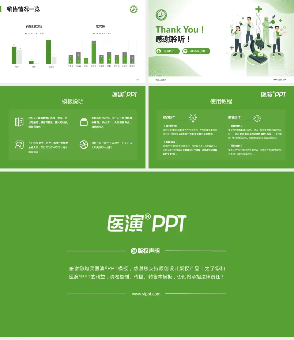 滑县人民医院品管圈PDCA演示专用PPT模板16:9格式幻灯片预览图7