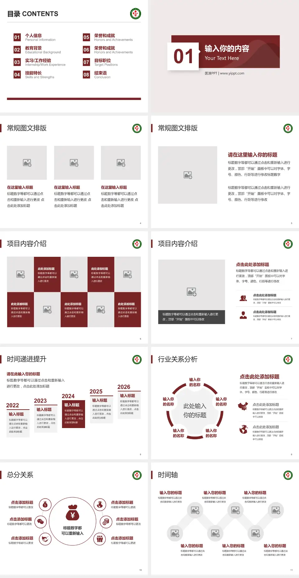漯河市中心医院财务与预算报告PPT模板4:3格式幻灯片预览图2