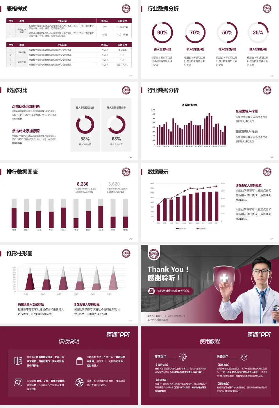 阜外华中心血管病医院医疗知识普及PPT模板16:9格式幻灯片预览图5