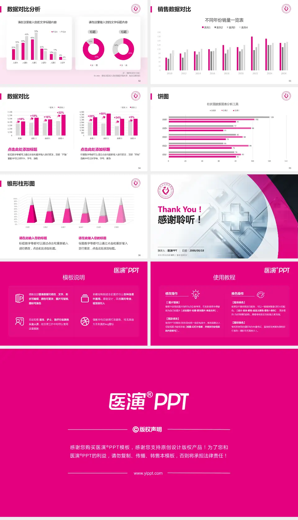 郑州市妇幼保健院（秦岭路院区）医疗行业比赛专用PPT模板16:9格式幻灯片预览图7