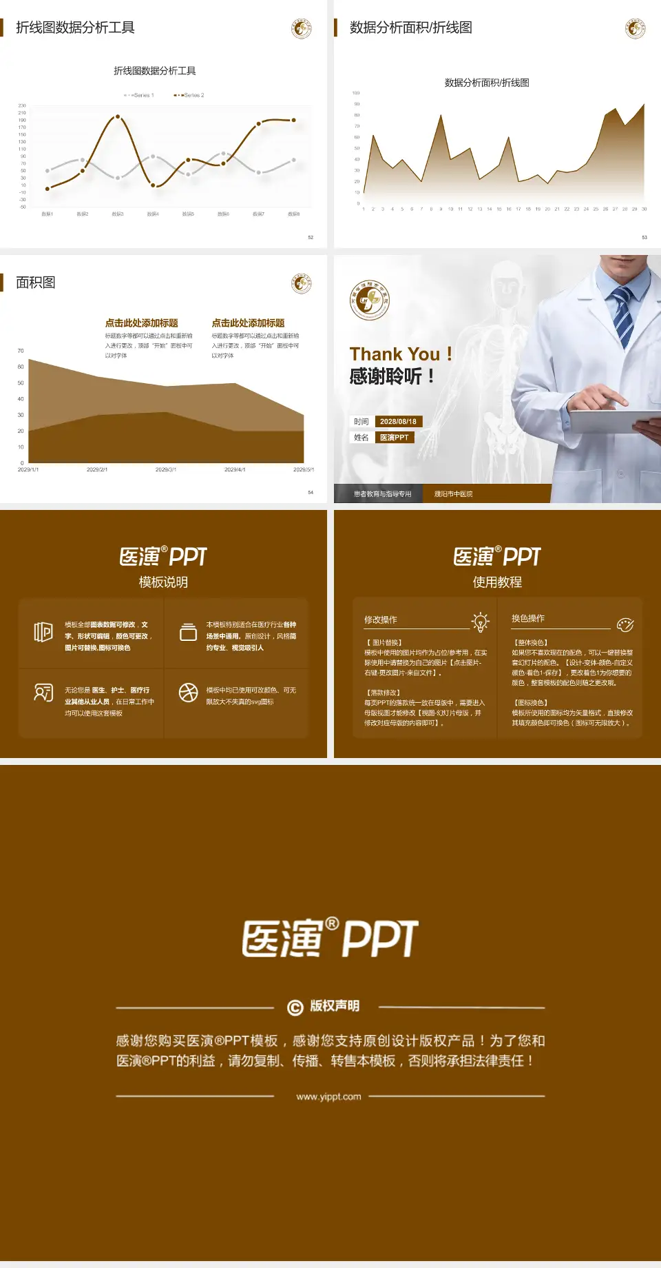 濮阳市中医院患者教育与指导PPT模板4:3格式幻灯片预览图7