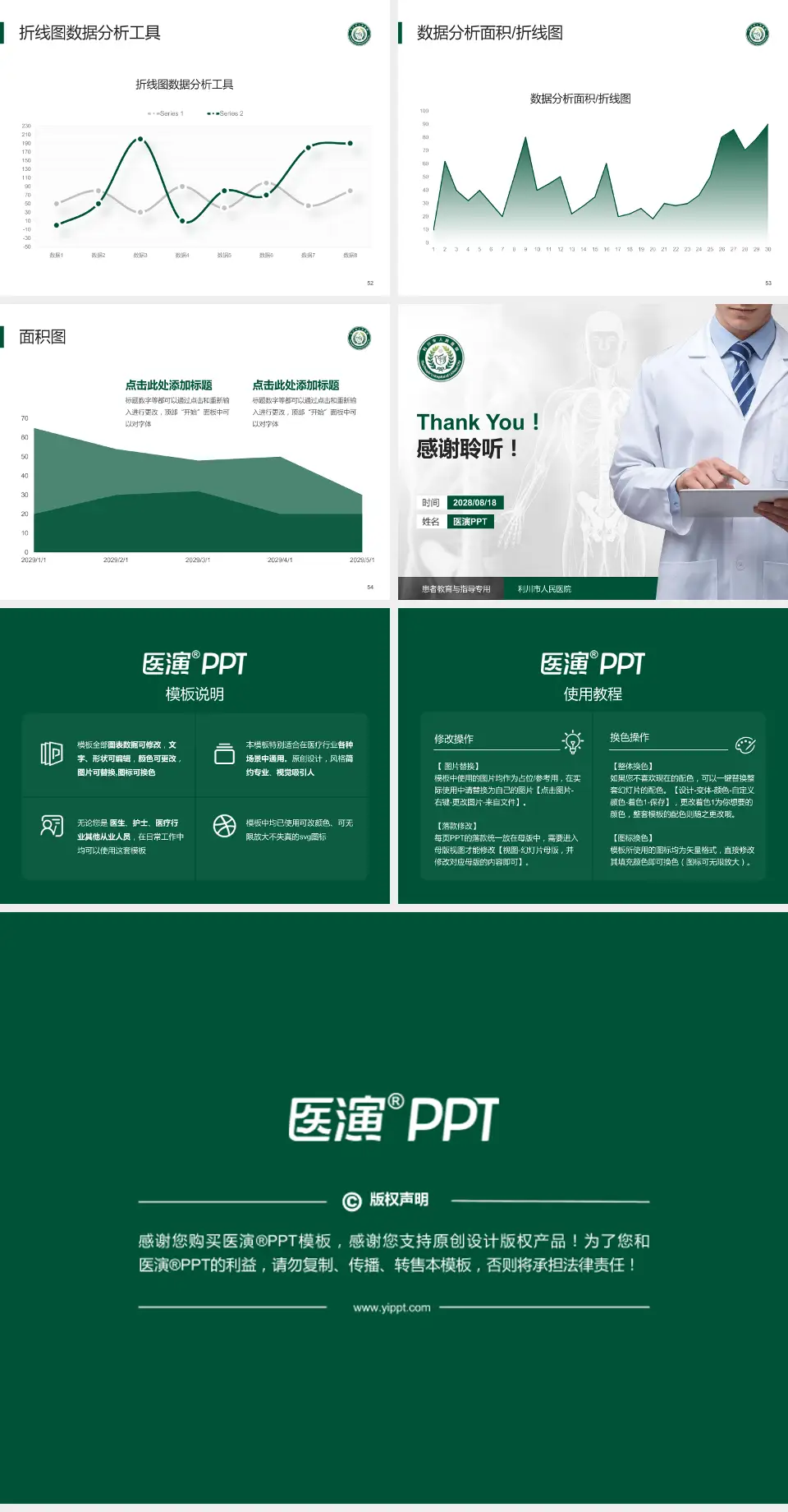 利川市人民医院患者教育与指导PPT模板4:3格式幻灯片预览图7