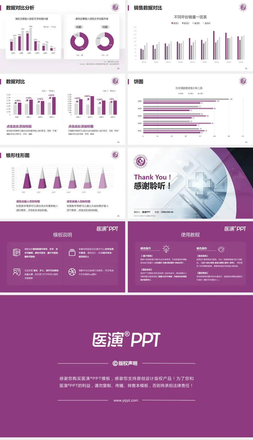 郑州大学第三附属医院东院医疗行业比赛专用PPT模板16:9格式幻灯片预览图7
