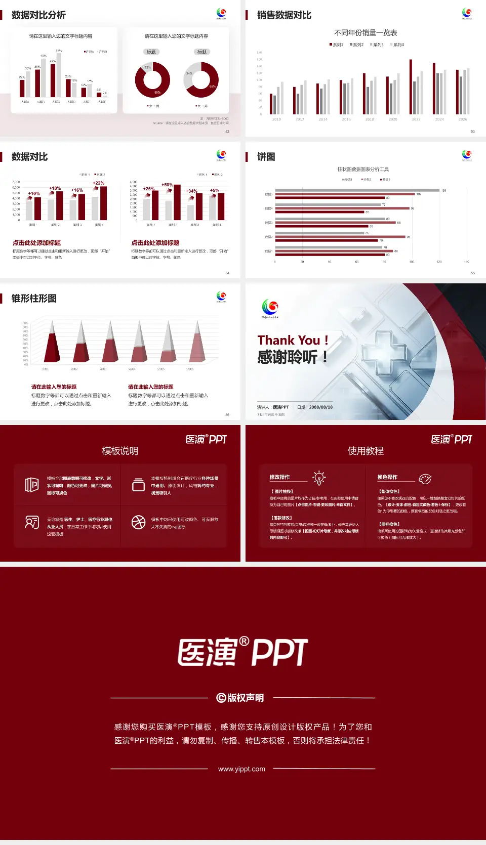 利川市民族中医院医疗行业比赛专用PPT模板16:9格式幻灯片预览图7