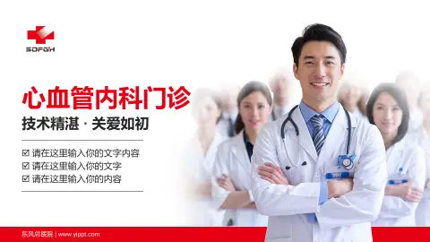 东风总医院科室介绍与推广PPT模板