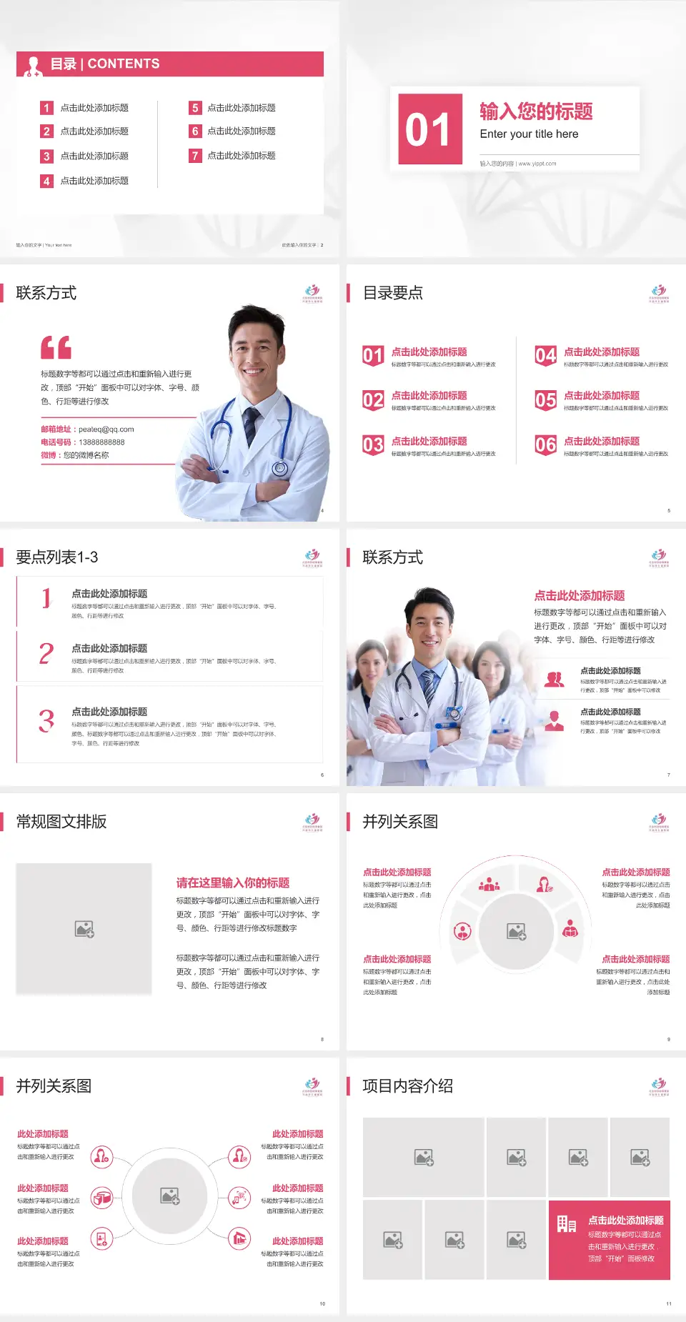 许昌市妇幼保健院科室介绍与推广PPT模板4:3格式幻灯片预览图2