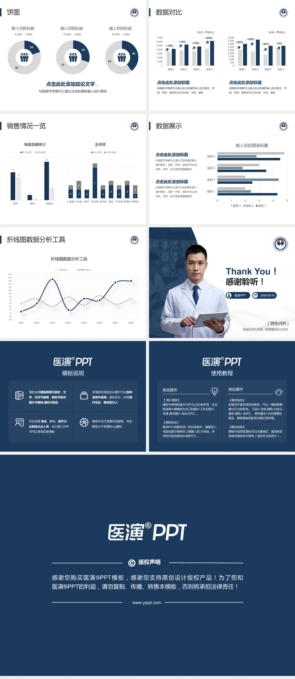 河南科技大学第一附属医院开元院区病例分享与讨论PPT模板4:3格式幻灯片预览图4