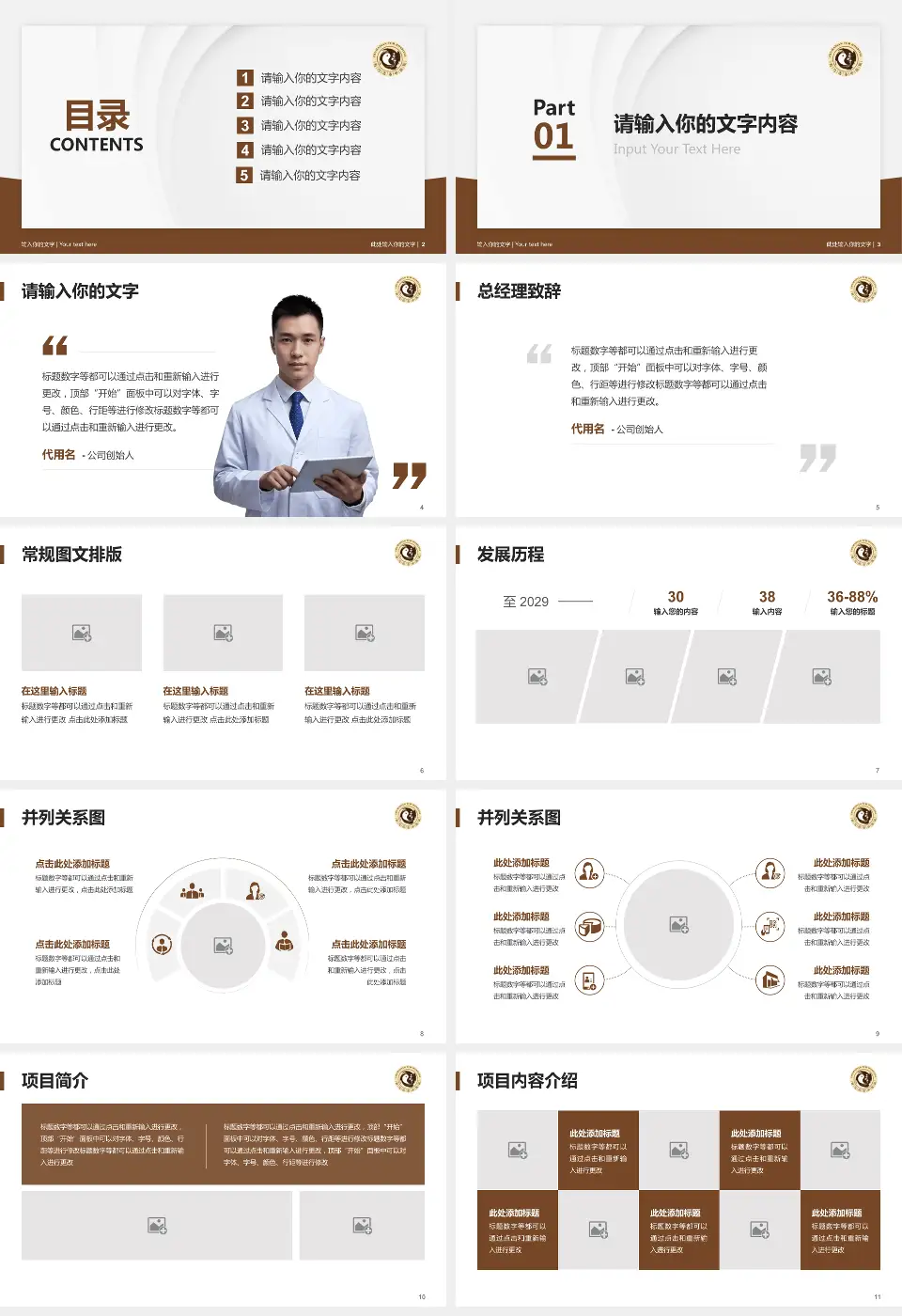 驻马店市中医院医院管理报告PPT模板16:9格式幻灯片预览图2