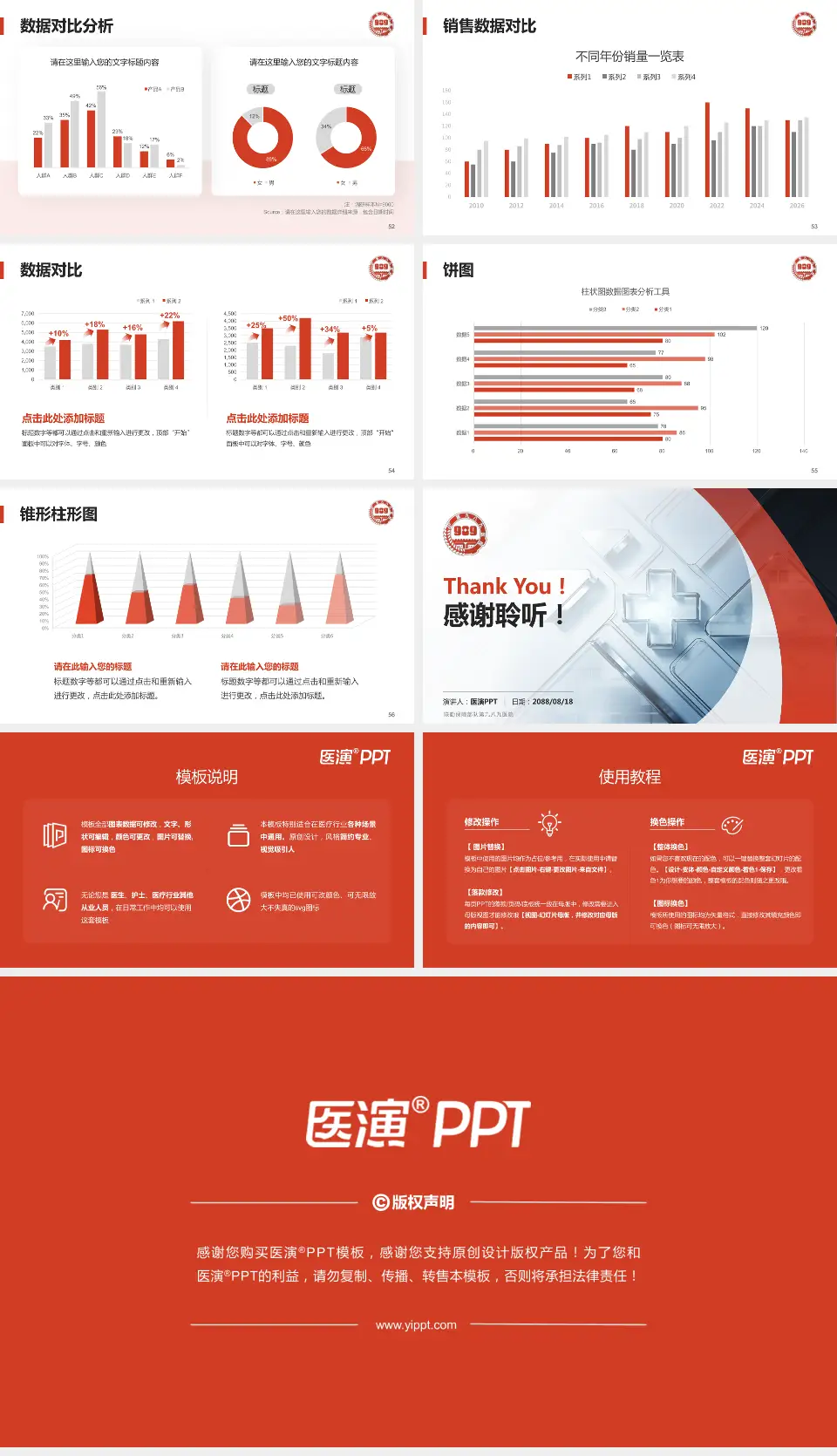联勤保障部队第九八九医院医疗行业比赛专用PPT模板16:9格式幻灯片预览图7