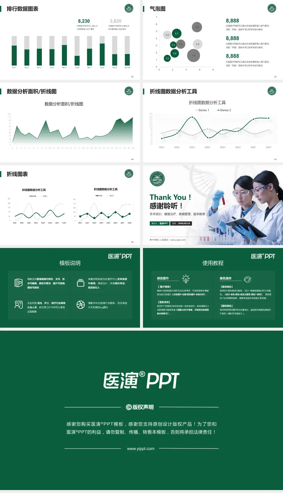 焦作市第二人民医院科研成果展示PPT模板16:9格式幻灯片预览图6