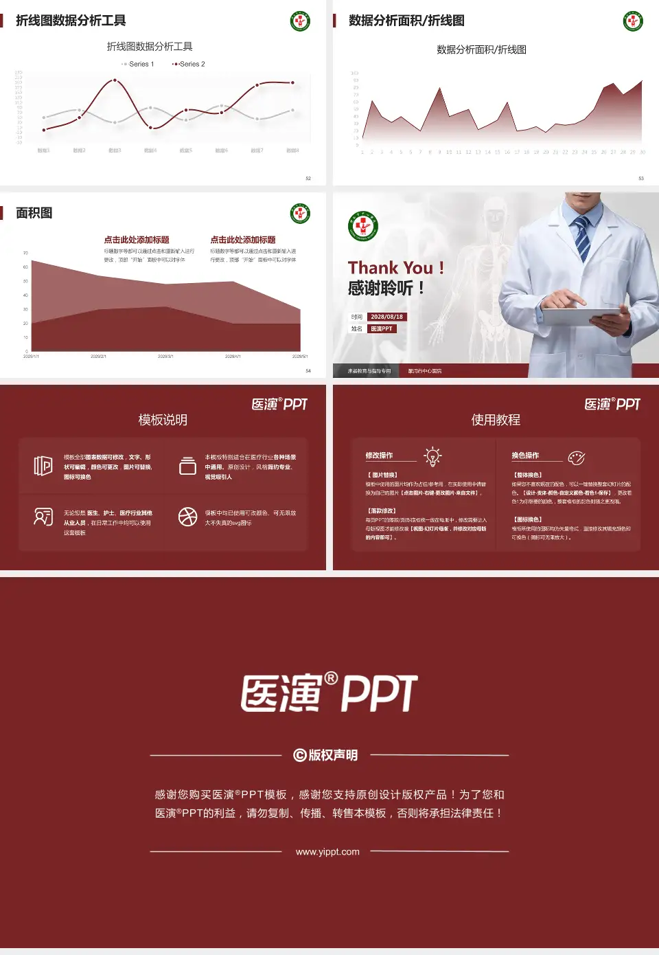 漯河市中心医院患者教育与指导PPT模板16:9格式幻灯片预览图7