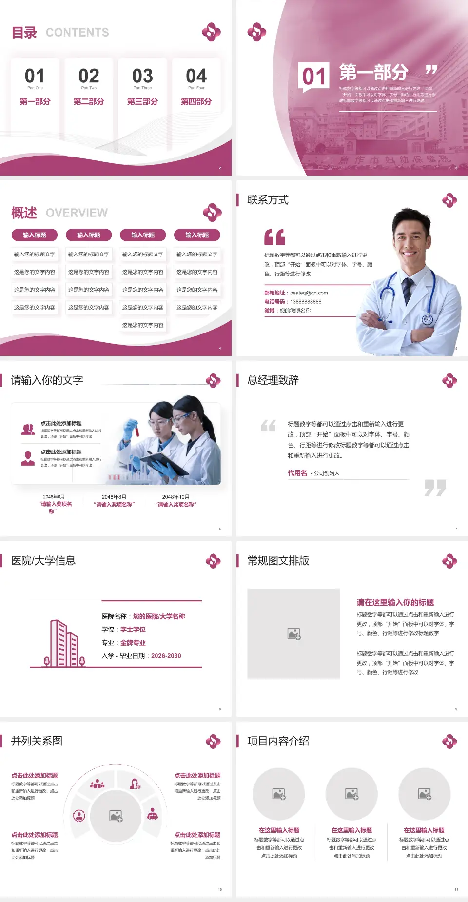 焦作市妇幼保健院会议与研讨会PPT模板4:3格式幻灯片预览图2