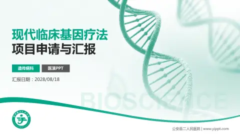 公安县二人民医院项目申请与汇报PPT模板