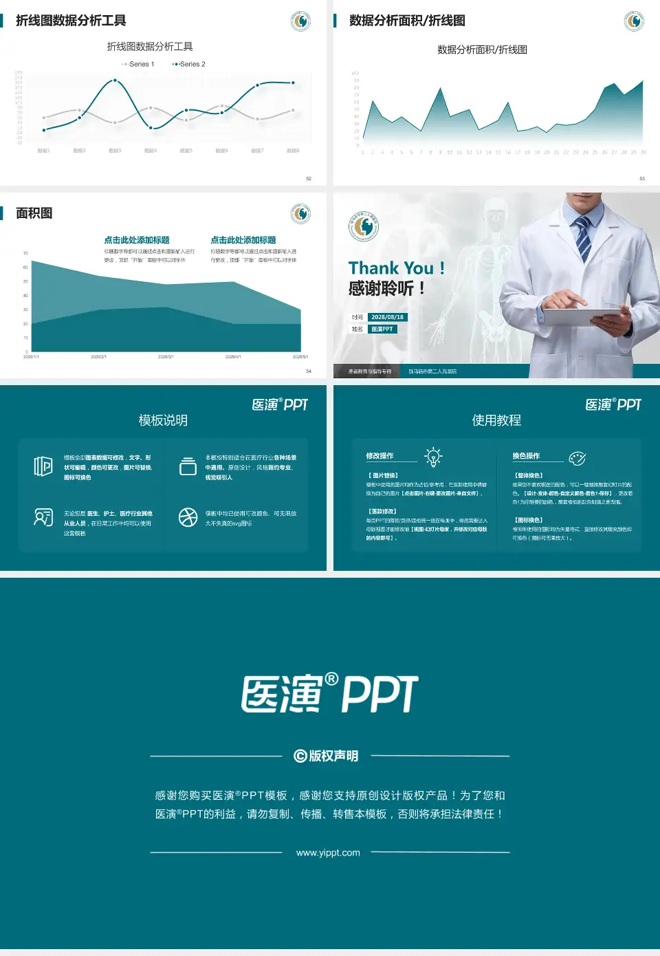 驻马店市第二人民医院患者教育与指导PPT模板16:9格式幻灯片预览图7