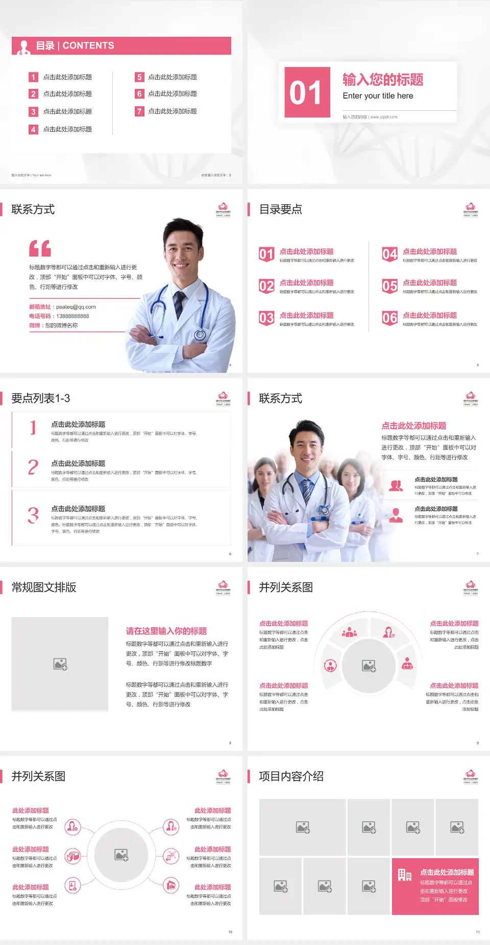 洛阳市妇幼保健院通衢院区科室介绍与推广PPT模板4:3格式幻灯片预览图2