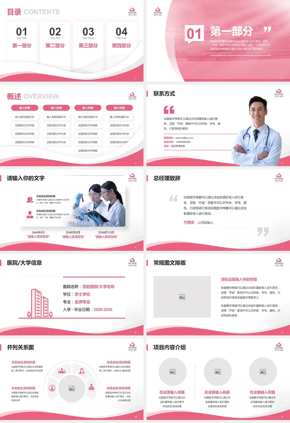 洛阳市妇幼保健院文仲院区会议与研讨会PPT模板16:9格式幻灯片预览图2