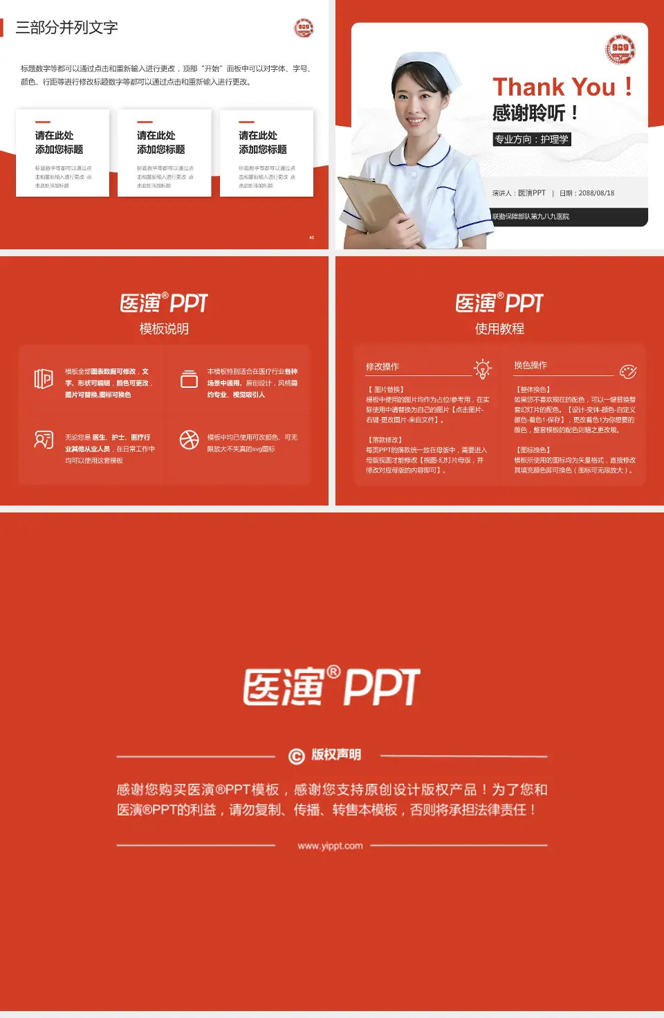 联勤保障部队第九八九医院护理专业职业生涯规划PPT模板4:3格式幻灯片预览图6