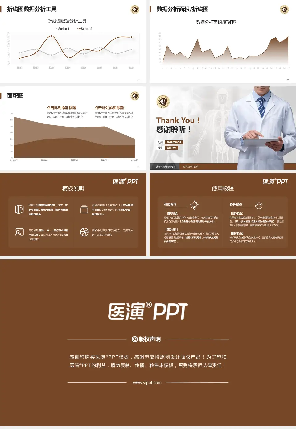 驻马店市中医院患者教育与指导PPT模板16:9格式幻灯片预览图7