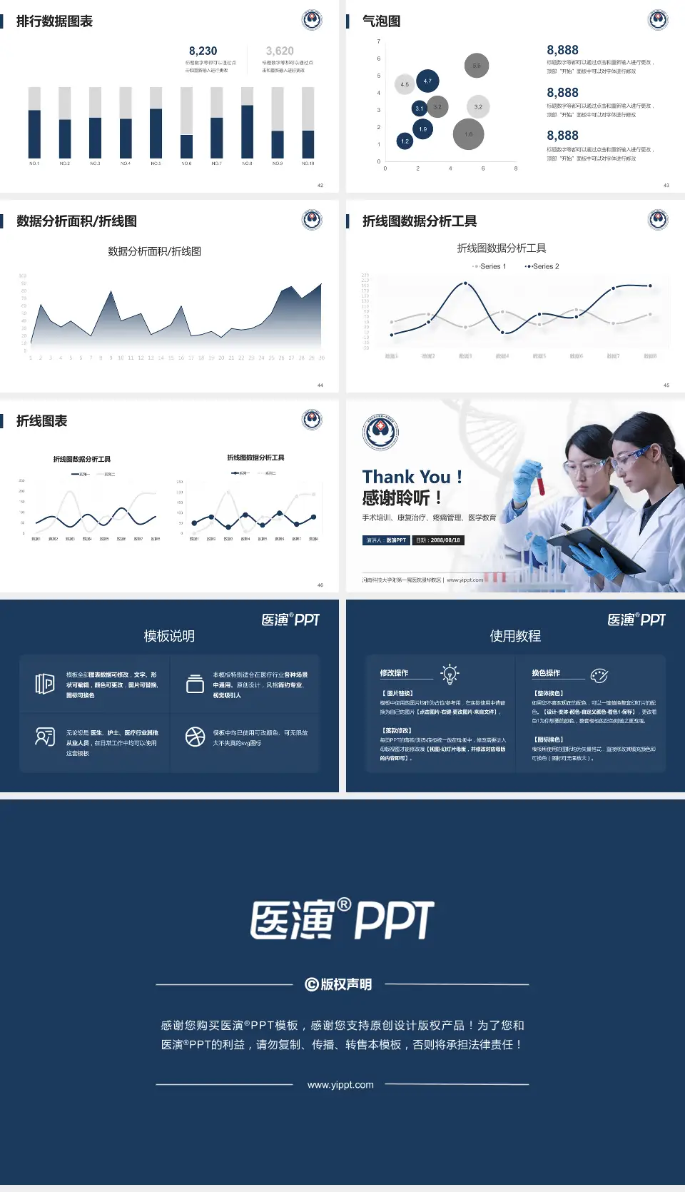 河南科技大学附第一属医院景华院区科研成果展示PPT模板16:9格式幻灯片预览图6