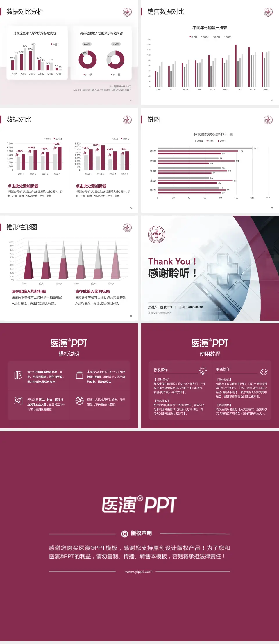 郑州人民医院南部院区医疗行业比赛专用PPT模板4:3格式幻灯片预览图7