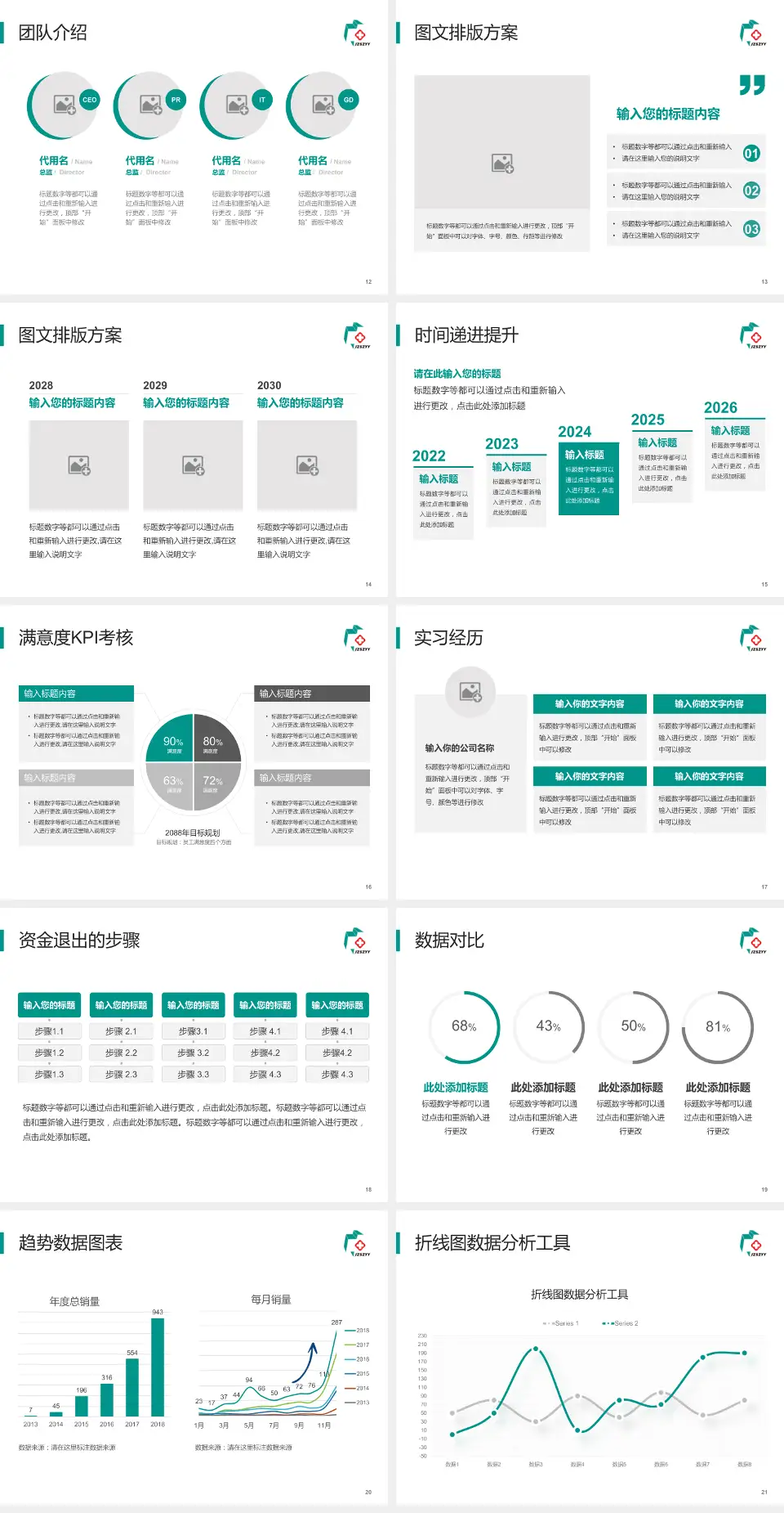 焦作市中医院培训与教育PPT模板4:3格式幻灯片预览图3