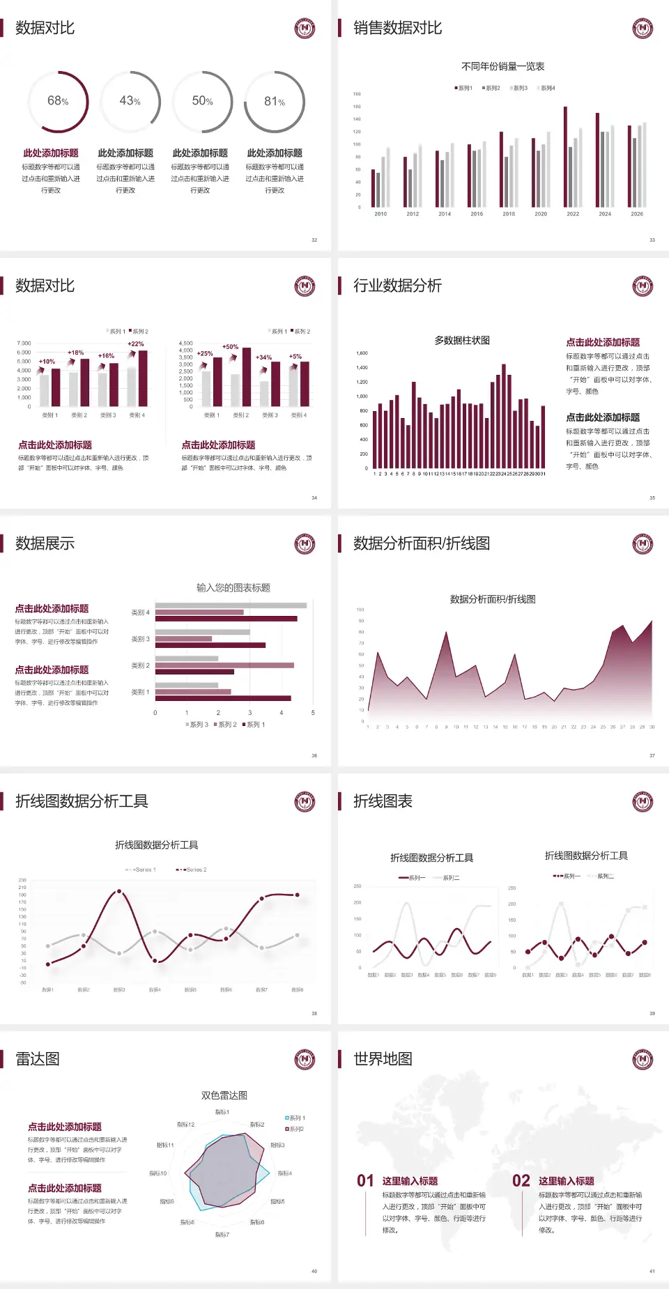 阜外华中心血管病医院会议与研讨会PPT模板4:3格式幻灯片预览图5