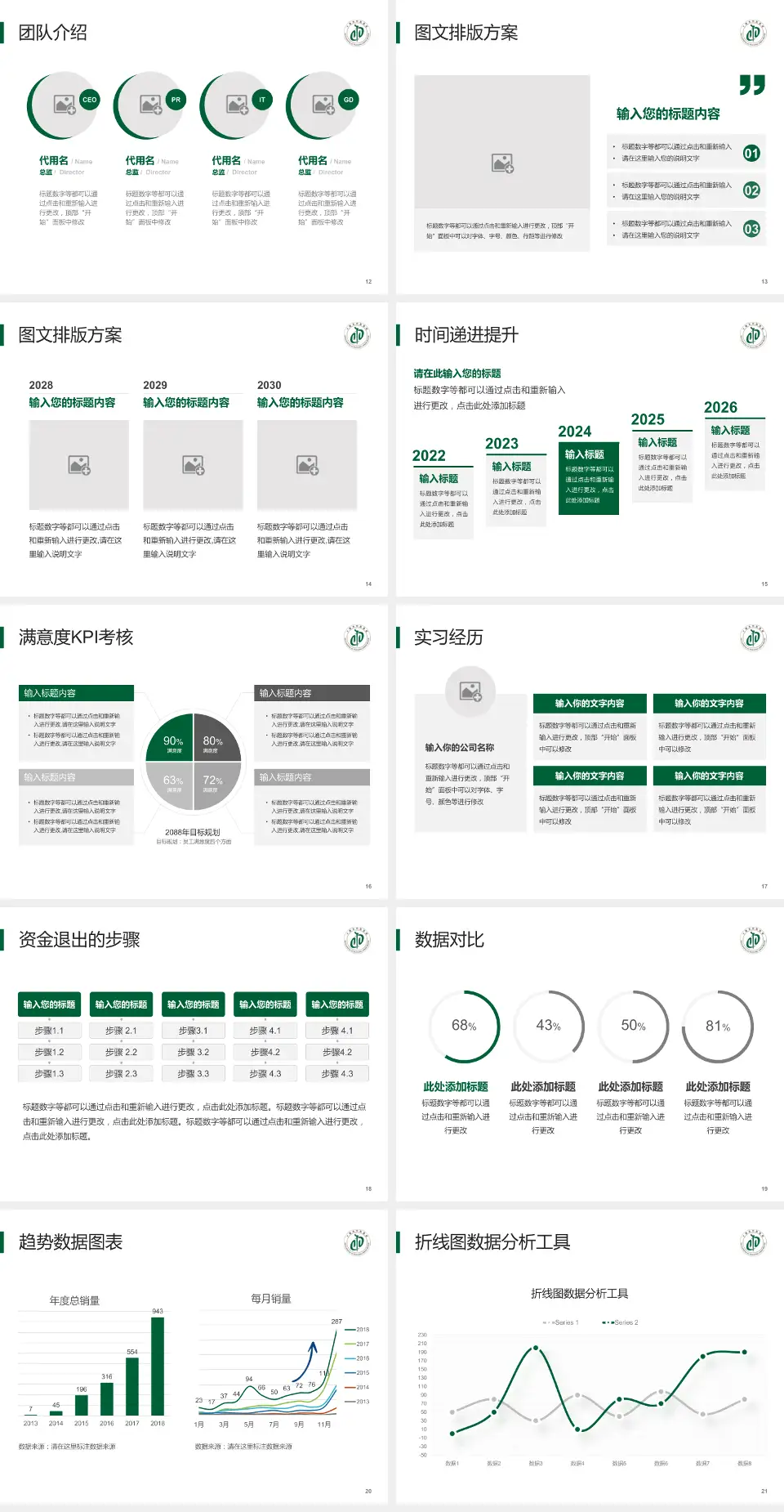 十堰市中医医院培训与教育PPT模板4:3格式幻灯片预览图3