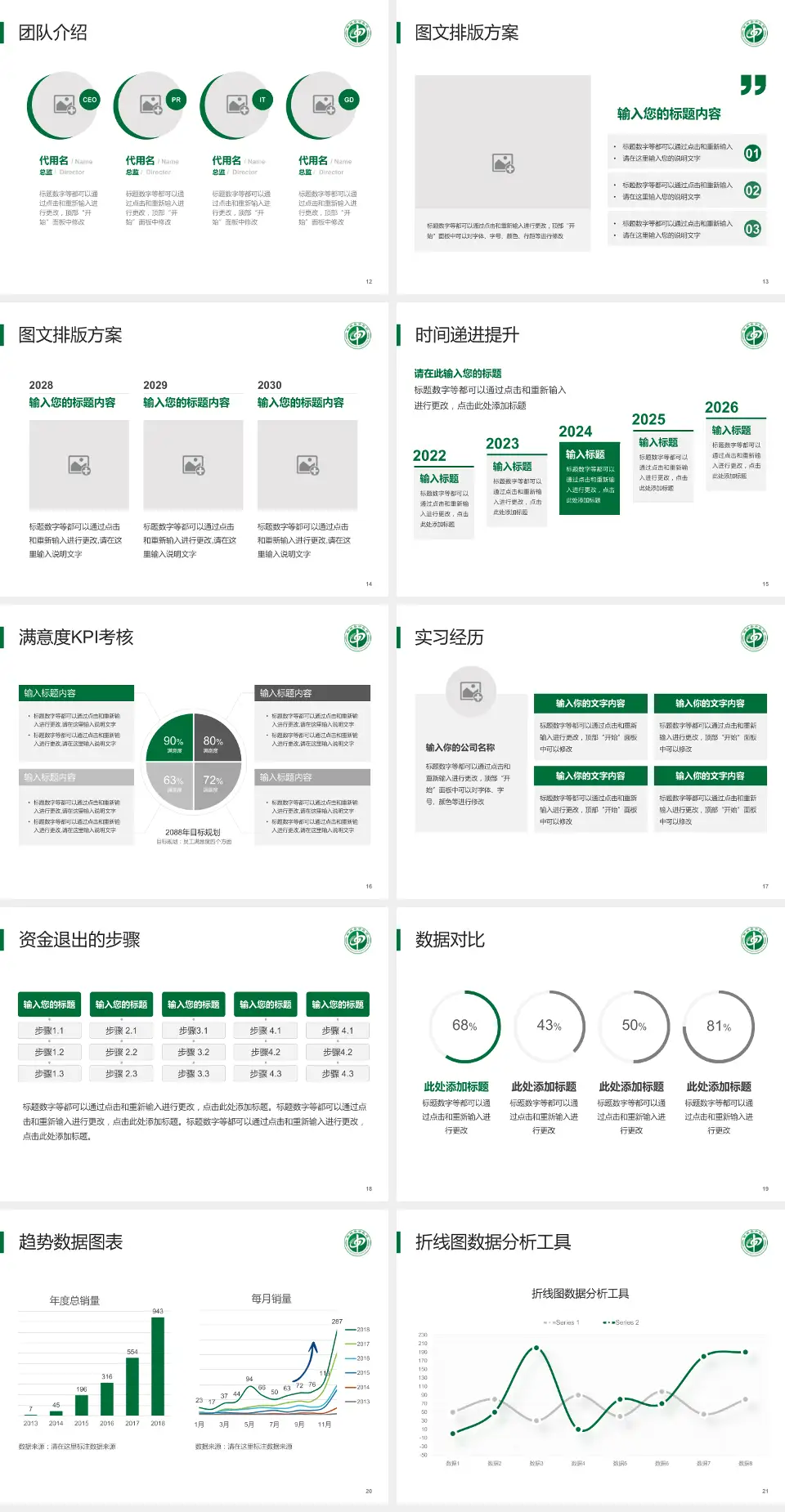 郸城县中医院培训与教育PPT模板4:3格式幻灯片预览图3