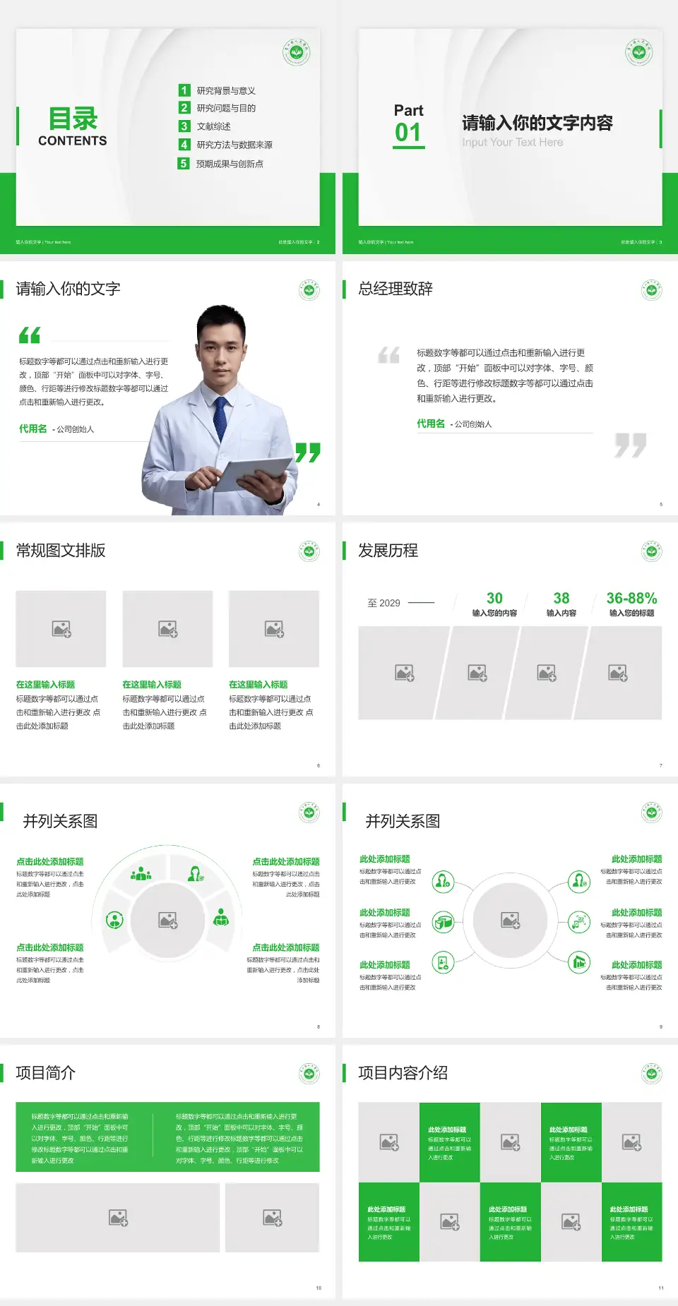 鲁山县人民医院医院管理报告PPT模板4:3格式幻灯片预览图2