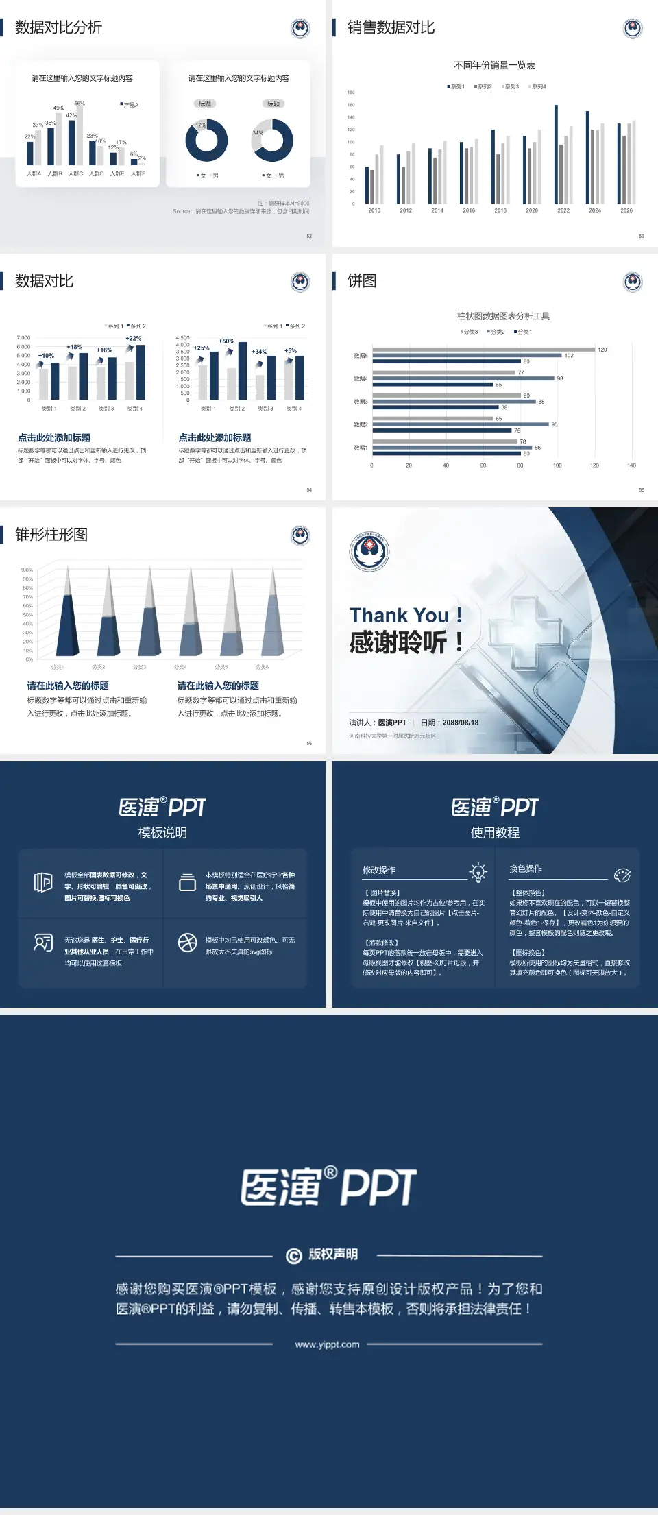 河南科技大学第一附属医院开元院区医疗行业比赛专用PPT模板4:3格式幻灯片预览图7