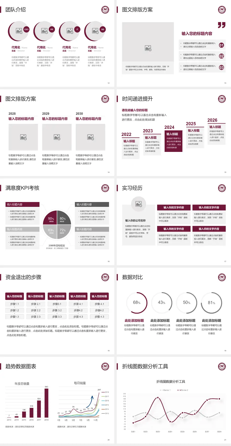 阜外华中心血管病医院培训与教育PPT模板4:3格式幻灯片预览图3