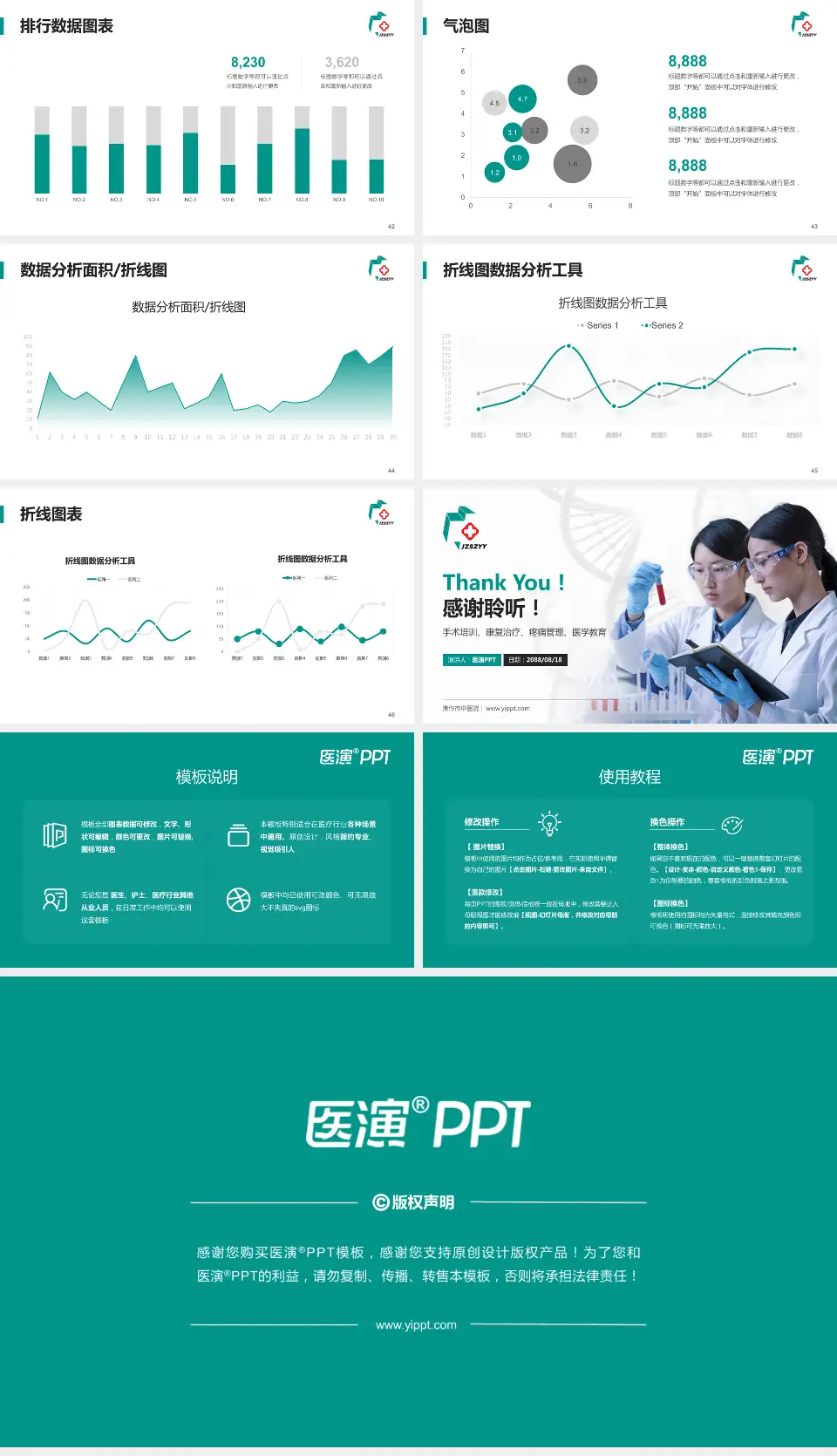 焦作市中医院科研成果展示PPT模板16:9格式幻灯片预览图6