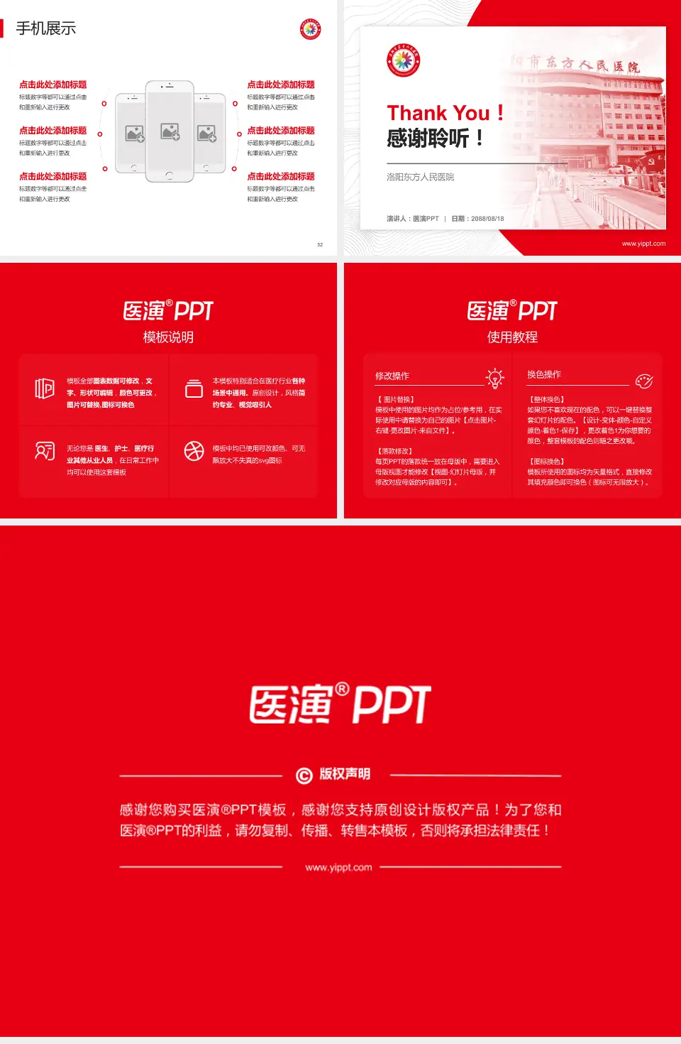 洛阳东方人民医院医院管理报告PPT模板4:3格式幻灯片预览图7