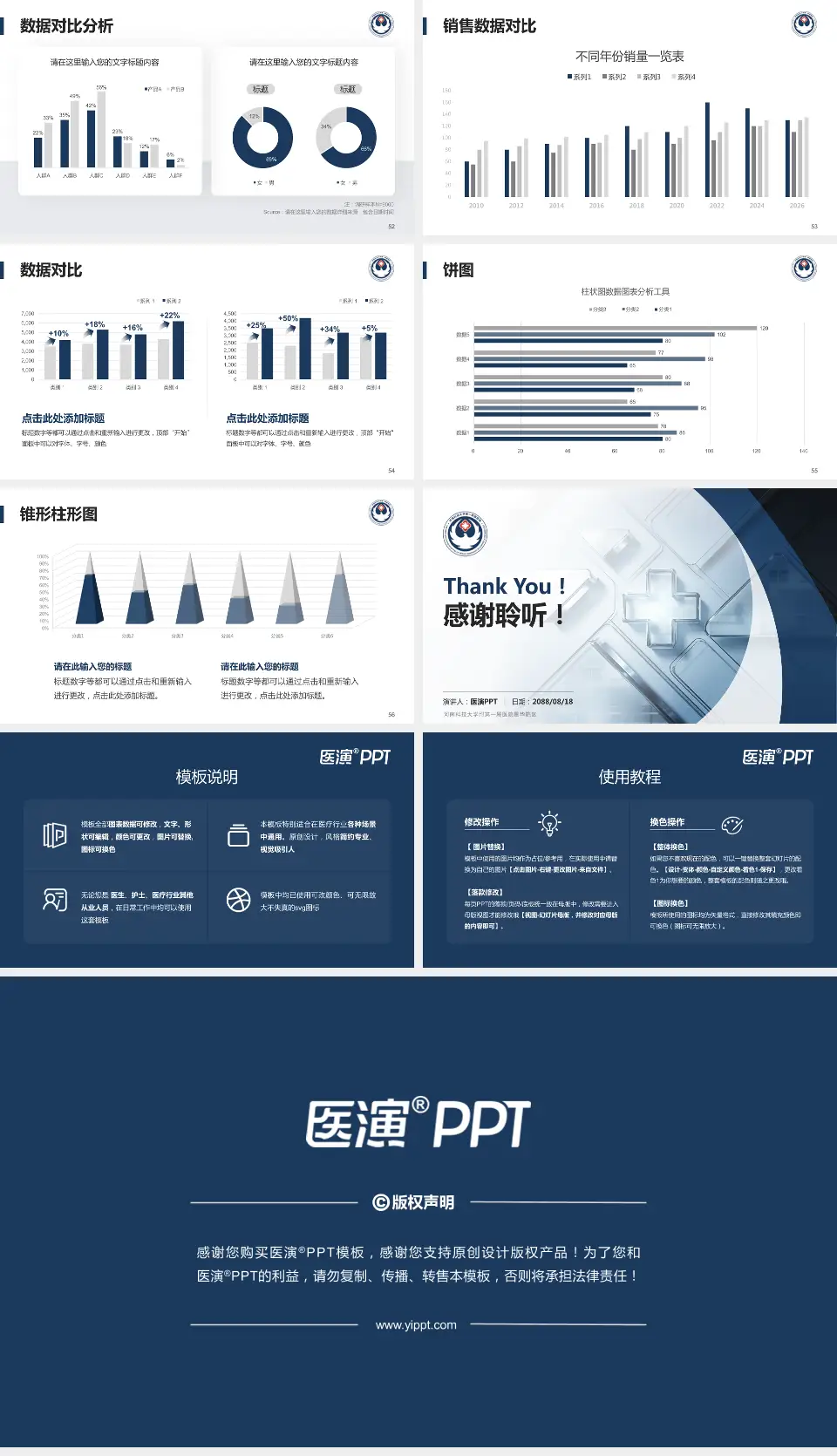 河南科技大学附第一属医院景华院区医疗行业比赛专用PPT模板16:9格式幻灯片预览图7