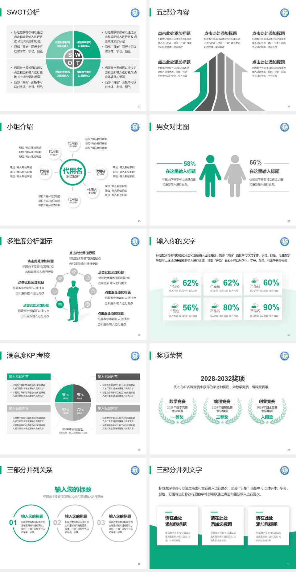 中国人民解放军四五七医院医疗行业比赛专用PPT模板4:3格式幻灯片预览图5