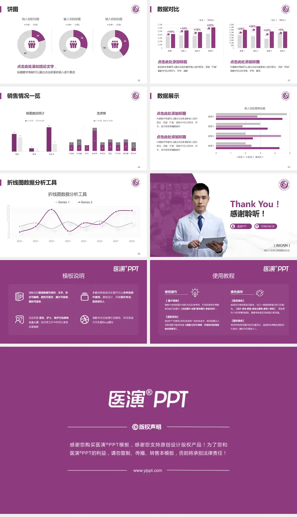 郑州大学第三附属医院东院病例分享与讨论PPT模板16:9格式幻灯片预览图4