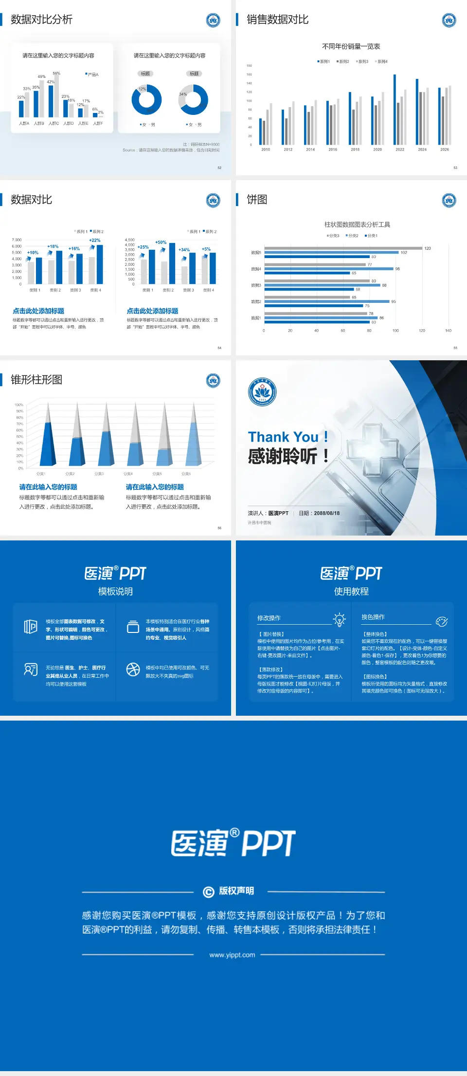 许昌市中医院医疗行业比赛专用PPT模板4:3格式幻灯片预览图7