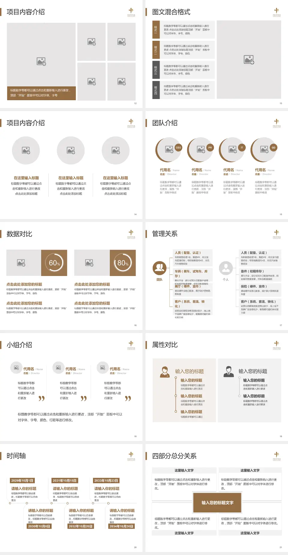 河南省中医院科室介绍与推广PPT模板4:3格式幻灯片预览图3