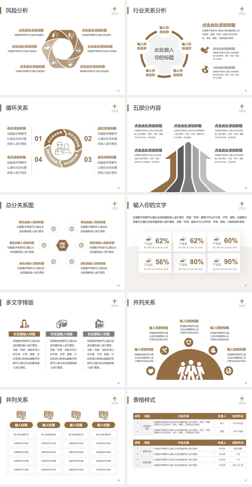 河南省中医院科室介绍与推广PPT模板4:3格式幻灯片预览图4
